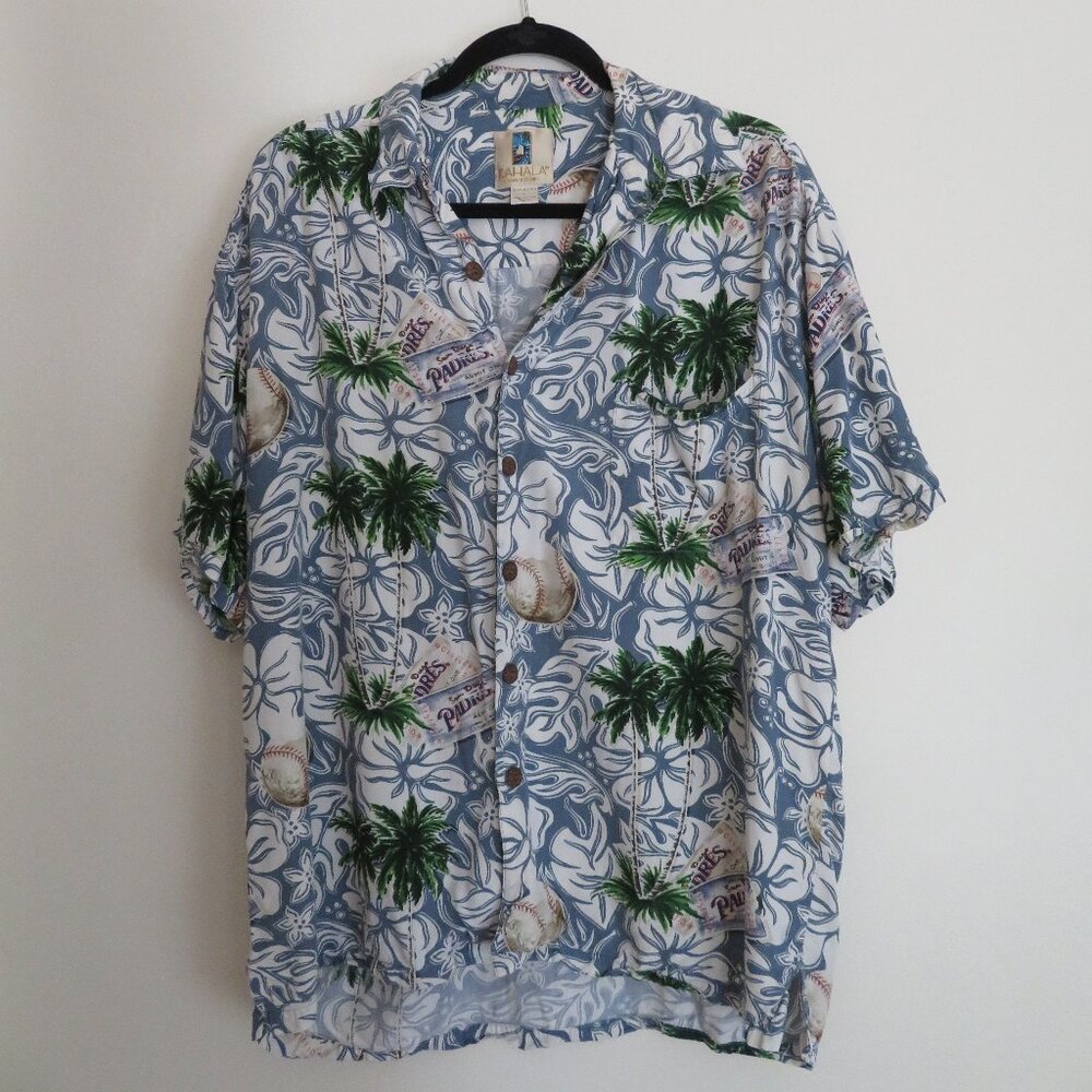 Vintage MLB San Diego Padres | Size Large | Hawaiian Tropical Baseball Shirt